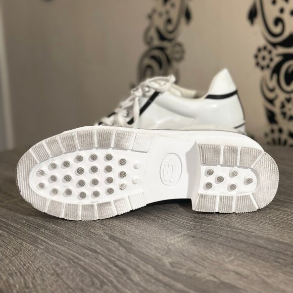 Skechers Women's Heartbeat Platform Block Chunky shoes White - Picture 4 of 4